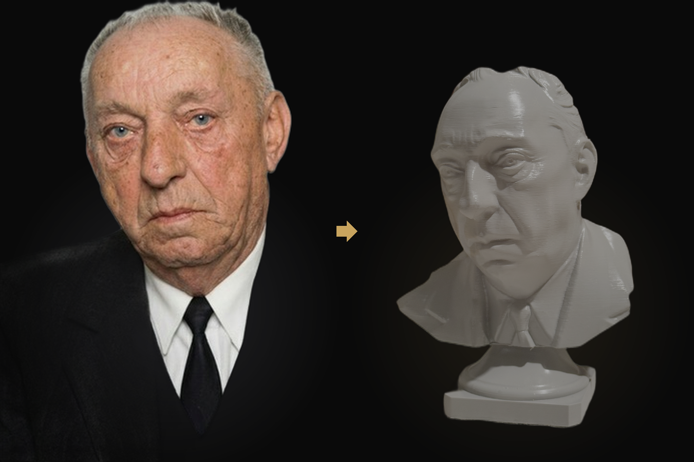 Dedi — fotografija in 3D kipec