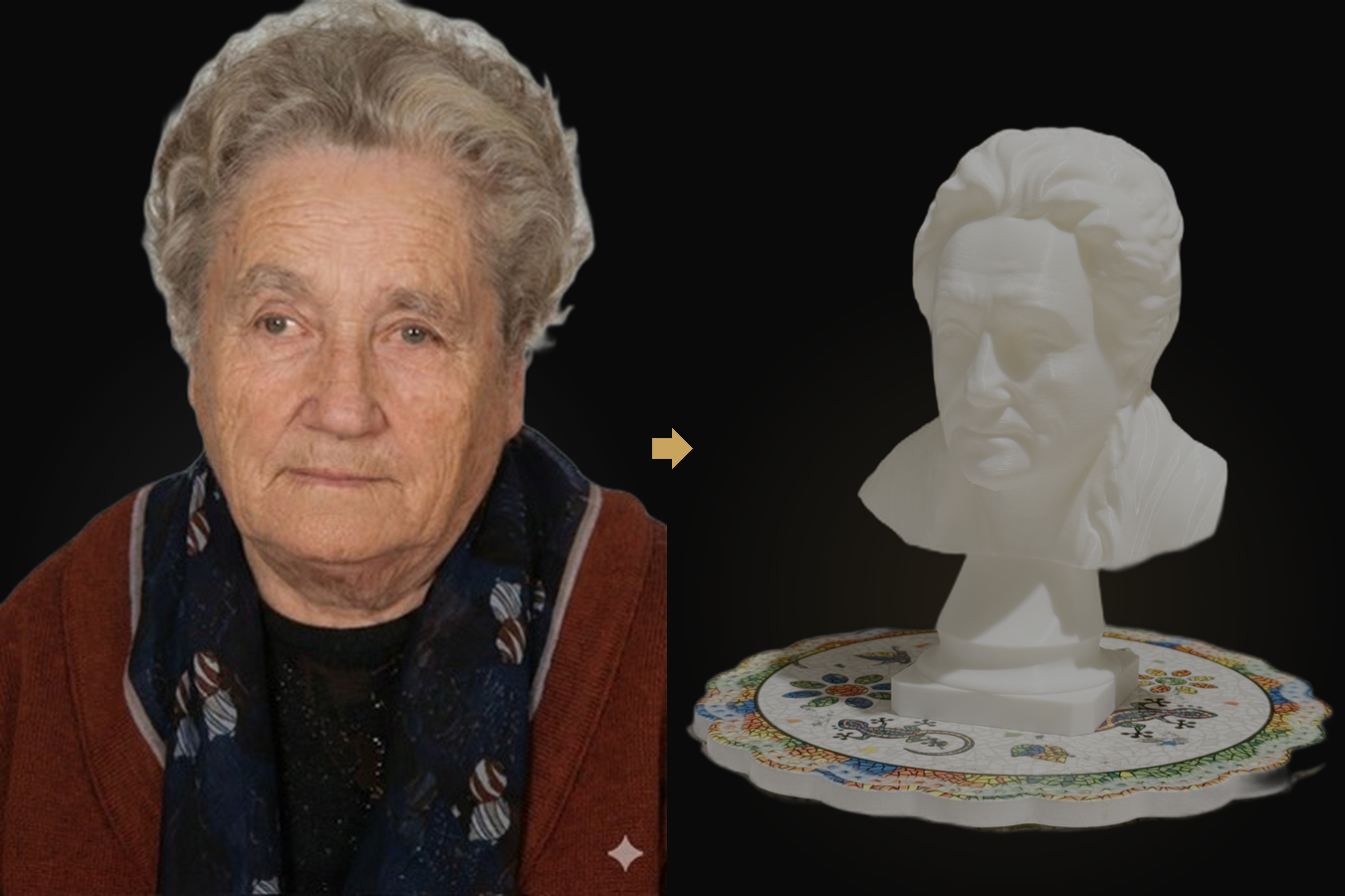 Nona — fotografija in 3D kipec